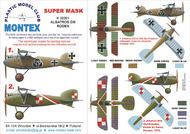  Montex Masks  1/32 Albatros D.III 4 insignia masks MXK32201