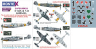  Montex Masks  1/32 Messerschmitt Bf.109F-4/Bf.109F-4B 2 canopy masks (exterior and interior) + 2 insignia masks + decals MXK32230