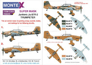  Montex Masks  1/32 Junkers Ju.87R-2 2 canopy masks (exterior and interior) + 5 insignia masks MXK32235