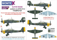 Junkers Ju.87B-2 & R-2 2 canopy masks (exterior and interior) + 4 insignia masks #MXK32236