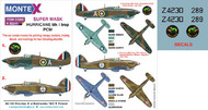  Montex Masks  1/32 Hawker Hurricane Mk.I trop 2 canopy masks (exterior and interior) + 3 insignia masks + decals MXK32241
