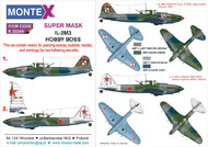  Montex Masks  1/32 Ilyushin Il-2M3 2 canopy masks (exterior and interior) + 2 insignia masks MXK32245