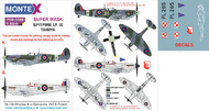  Montex Masks  1/32 Supermarine Spitfire Mk.IX 2 canopy masks (exterior and interior) + 2 insignia masks + decals MXK32246
