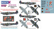 Supermarine Spitfire Mk.XVI 2 canopy masks (exterior and interior) + 2 insignia masks + decals #MXK32250