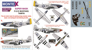 North-American P-51D MUSTANG 2 canopy masks (exterior and interior) + 2 insignia masks + decals #MXK32260