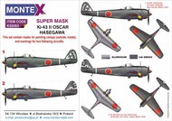  Montex Masks  1/32 Nakajima Ki-43-II OSCAR 2 canopy masks (exterior and interior) + 2 insignia masks MXK32263
