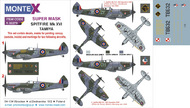  Montex Masks  1/32 Supermarine Spitfire Mk.XVI 2 canopy masks (exterior and interior) + 2 insignia masks + decals MXK32270
