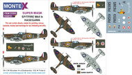  Montex Masks  1/32 Supermarine Spitfire Mk.IIb 2 canopy masks (exterior and interior) + 2 insignia masks + decals MXK32272