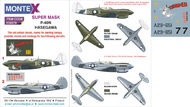  Montex Masks  1/32 Curtiss P-40N 2 canopy masks (exterior and interior) + 2 insignia masks + decals MXK32279