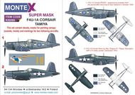 Vought F4U-1A CORSAIR 2 canopy masks (outside and inside canopy masks) + 4 insignia masks + decals #MXK32295