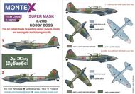 Montex Masks  1/32 Ilyushin Il-2M3 2 canopy masks (outside and inside canopy masks) + 2 insignia masks MXK32298