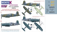  Montex Masks  1/32 Vought F4U-1A Corsair 2 canopy mask (inside and outside canopy frame mask) + 4 insignia masks + decals MXK32333
