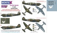 Curtiss P-40 2 canopy mask (inside and outside canopy frame mask) + 3 insignia masks + decals #MXK32342