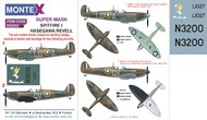  Montex Masks  1/32 Supermarine Spitfire Mk.I 2 canopy mask (inside and outside canopy frame mask) + 3 insignia masks + decals (designed to be used with Hasegawa and Revell kits) MXK32343
