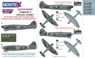 Hawker Tempest Mk.V 2 canopy mask (inside and outside canopy frame mask) + 2 insignia masks + decals #MXK32346