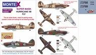  Montex Masks  1/32 Hawker Hurricane Mk.IIb 2 canopy mask (inside and outside canopy frame mask) + 3 insignia masks + decals (designed to be used with Fly kits) MXK32354