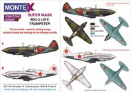  Montex Masks  1/32 Mikoyan MiG-3 late version 2 canopy mask (inside and outside canopy frame mask) + 1 insignia masks MXK32355