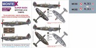 Supermarine Spitfire Mk.IXc 2 canopy mask (inside and outside canopy frame mask) + 2 insignia masks + decals #MXK32357
