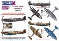 Montex Masks  1/32 Supermarine Spitfire Mk.IXc canopy mask (outside & inside) + 3 insignia masks + decals MXK32369