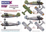 Gloster Gladiator Mk.I 2 canopy masks (outside & inside) + markings masks #MXK32377