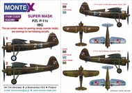  Montex Masks  1/32 PZL P-11c 2 canopy masks (outside & inside) MXK32380