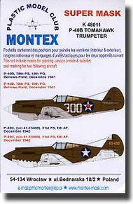  Montex Masks  1/48 P-40B Tomahawk Masks MXK48011