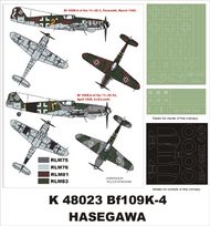  Montex Masks  1/48 Messerschmitt Bf.109K-4 2 canopy masks (exterior and interior) + 2 insignia masks MXK48023