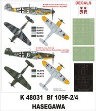 Messerschmitt Bf.109F-2/4 1 canopy mask (exterior) + 2 insignia masks + decals #MXK48031