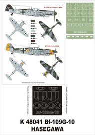  Montex Masks  1/48 Messerschmitt Bf.109G-10 2 canopy masks (exterior and interior) + 2 insignia masks MXK48041