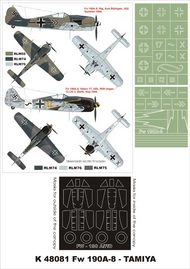 Focke-Wulf Fw.190A-8 2 canopy masks (exterior and interior) + 2 insignia masks #MXK48081