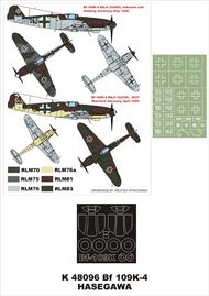  Montex Masks  1/48 Messerschmitt Bf.109K-4 2 canopy masks (exterior and interior) + 1 insignia masks MXK48096