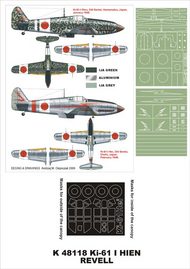  Montex Masks  1/48 Kawasaki Ki-61-I Hien 2 canopy masks (exterior and interior) + 2 insignia masks MXK48118