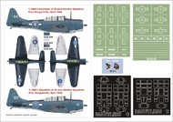 Douglas SBD-5 2 canopy masks (exterior and interior) + 2 insignia masks + decals (designed to be used with Accurate Miniatures kits) #MXK48135