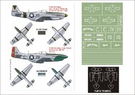 North-American P-51D Mustang 2 canopy masks (exterior and interior) + 1 insignia masks #MXK48153
