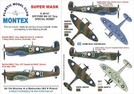  Montex Masks  1/48 Supermarine Spitfire Mk.VC 2 canopy masks (exterior and interior) + 2 insignia masks MXK48157