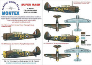  Montex Masks  1/48 CAC CA-9 Wirraway 2 canopy masks (exterior and interior) + 1 insignia masks MXK48160
