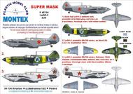  Montex Masks  1/48 Lavochin LaGG-3 2 canopy masks (exterior and interior) + 1 insignia masks MXK48164