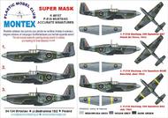 North-American P-51A Mustang 2 canopy masks (exterior and interior) + 1 insignia masks #MXK48167