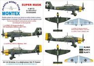  Montex Masks  1/48 Junkers Ju.87B-2 'Stuka' 2 canopy masks (exterior and interior) + 3 insignia masks MXK48172