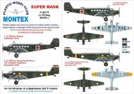  Montex Masks  1/48 Junkers Ju.52/3M 2 canopy masks (exterior and interior) + 4 insignia masks MXK48175