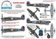  Montex Masks  1/48 HAWKER TYPHOON Mk.IB 2 canopy masks (exterior and interior) + 3 insignia masks MXK48176