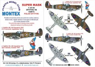  Montex Masks  1/48 Supermarine Spitfire Mk.VB 1 canopy mask (exterior) + 1 insignia masks + decals MXK48180