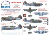  Montex Masks  1/48 Curtiss P-36 HAWK 2 canopy masks (exterior and interior) + 2 insignia masks + decals (designed to be used with ACADEMY kits) MXK48183
