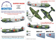  Montex Masks  1/48 Lavochkin La-5 2 canopy masks (exterior and interior) + 1 insignia masks (designed to be used with ZVEZDA kits) MXK48187
