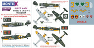 Messerschmitt Bf.109G-2 & G-2/R-6 2 canopy masks (exterior and interior) + 1 insignia masks + decals #MXK48209