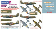  Montex Masks  1/48 North-American A-36A Apache Mustang 2 canopy masks (exterior and interior) + 2 insignia masks + decals (designed to be used with Accurate Miniatures kits) MXK48213