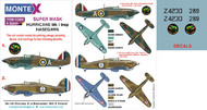 Hawker Hurricane Mk.I trop 2 canopy masks (exterior and interior) + 1 insignia masks + decals #MXK48224