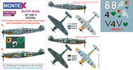  Montex Masks  1/48 Messerschmitt Bf.109F-2 2 canopy masks (exterior and interior) + 1 insignia masks + decals (designed to be used with ZVEZDA kits) MXK48226