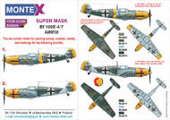  Montex Masks  1/48 Messerschmitt Bf.109E-4 2 canopy masks (exterior and interior) + 1 insignia masks MXK48230