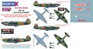  Montex Masks  1/48 Yakovlev Yak-1b 2 canopy masks (exterior and interior) + 1 insignia masks + decals (designed to be used with Accurate Miniatures and Eduard kits) MXK48231